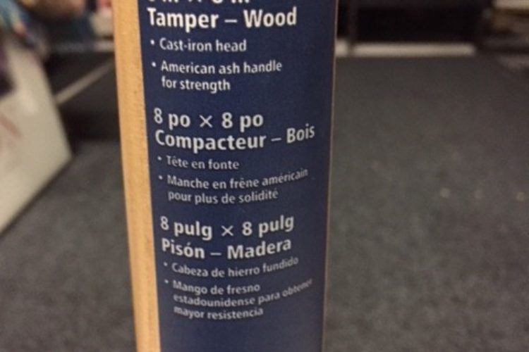 tamper handle top tamper handle top