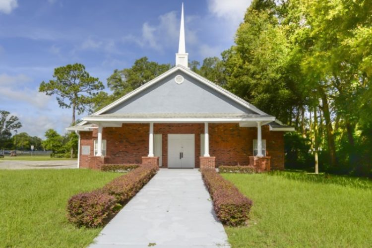Front of church Front of church