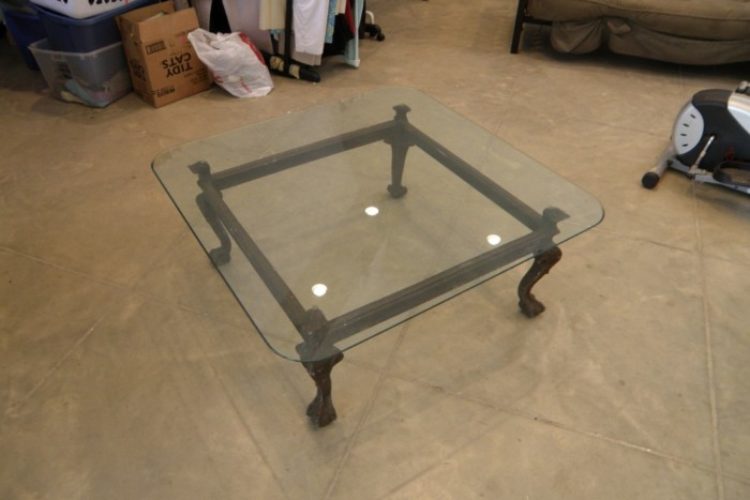 Wrought Iron Glass Top Coffee Table