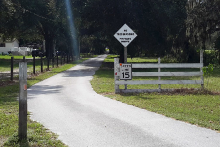 Private, paved lane Private, paved lane
