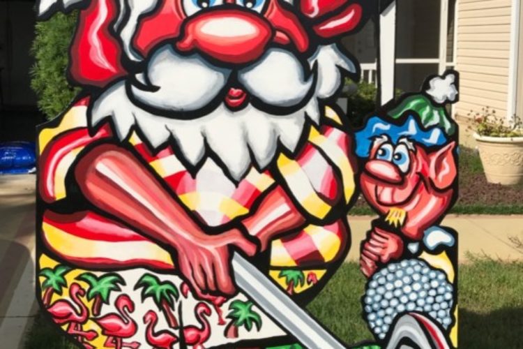 Santa Golfing Santa Golfing