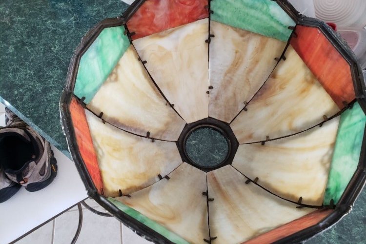 Slag Glass Lamp Shade