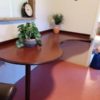 floating desk with one leg...screws to wall floating desk with one leg...screws to wall