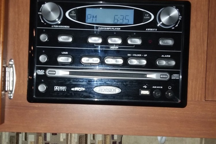 dvd player, stereo w/interior & exterior speakers dvd player, stereo w/interior & exterior speakers