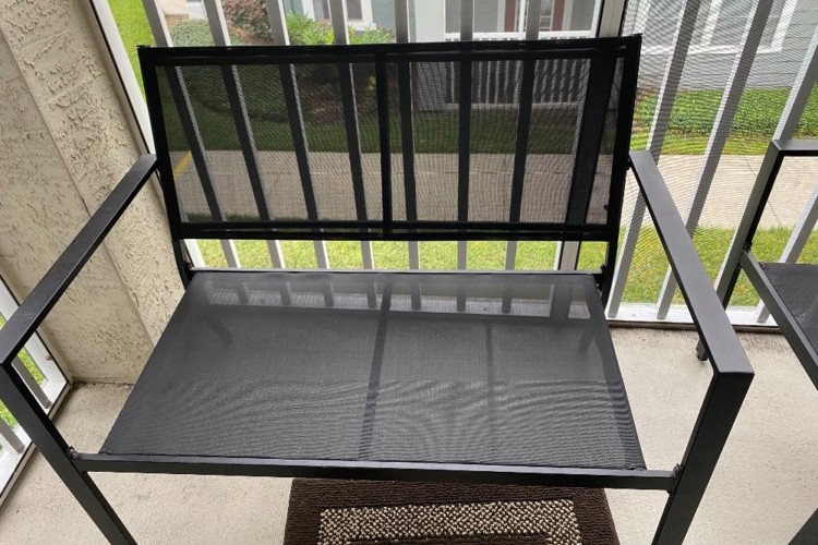 Black Patio Bench 1 of 4 PCs Black Patio Bench 1 of 4 PCs