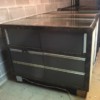 display case back side. Lighted. Locked drawer. Good condtion. display case back side. Lighted. Locked drawer. Good condtion.