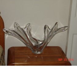Blown art clear glass crystal