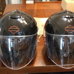 3/4 Harley Davidson Helmet W/Full Face Shield