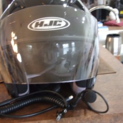 HJC 3/4 helmet with face and sun shields