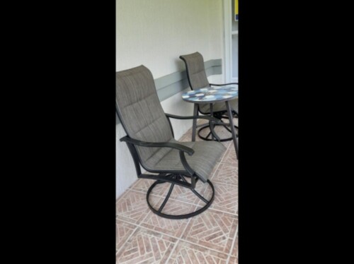 backyard table with chairs