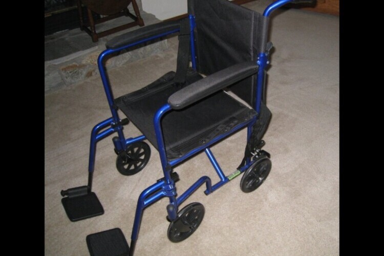 Blue Transport Chair 1