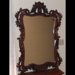 carved wood frame mirror