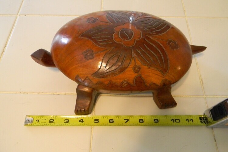 hand carved Wooden Turtle