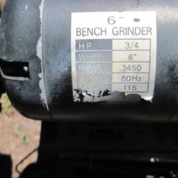 BENCH GRINDER -6'' wheel