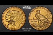 1913 gold $2.50 Indian Head NG...
