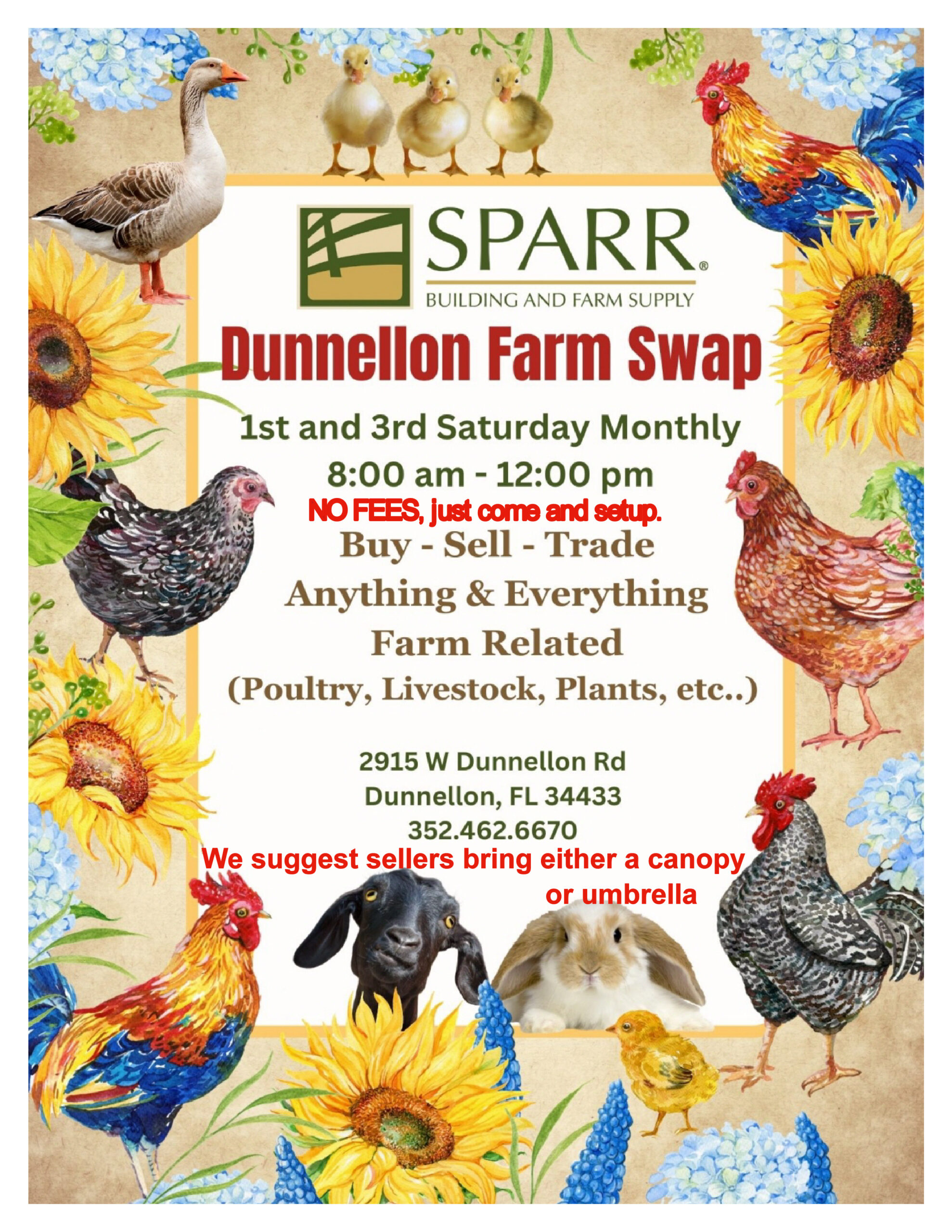 Dunnellon Sparr Farm Swap & Farmer's Market Ocala4Sale Buy & Sell