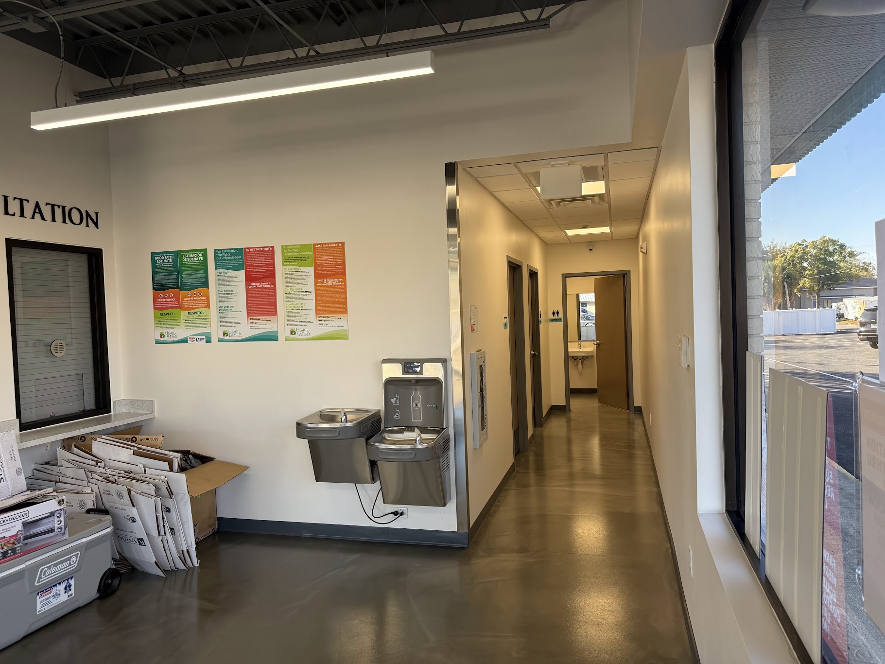 Hall to bathrooms