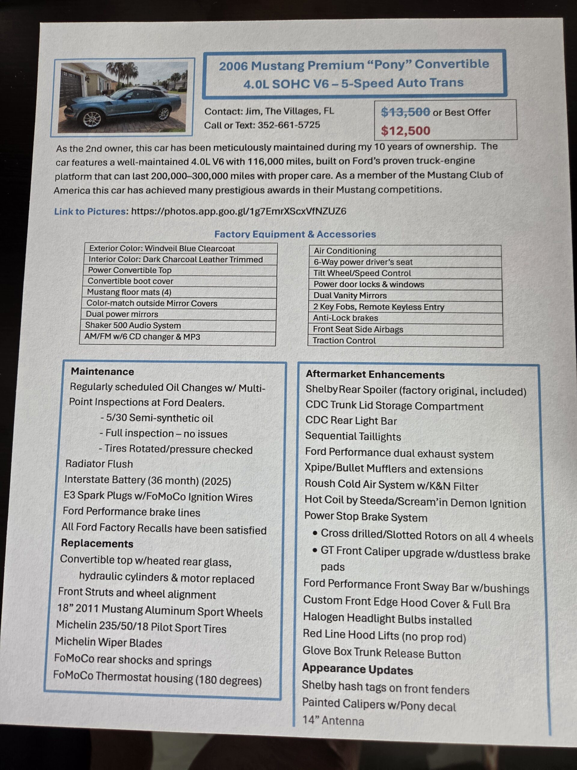 2006 Mustang Premium Convertible – Excellent Condition