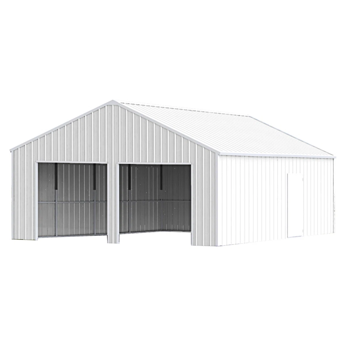 33FT+X+25FT+Metal+Garage+Barn+Storage+Shed+With+Dual+Doors-125847344-125847345